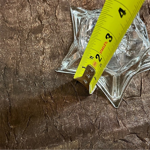 Crystal 5 point star tapered candlestick candleholders lay flat elegant 1’x5’ - Picture 6 of 10